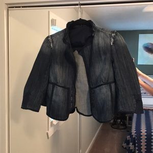 Crop jean jacket